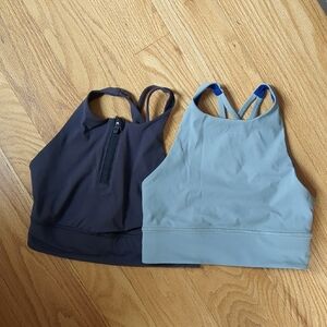 Lululemon Black and Light green Energy Bra Size 6